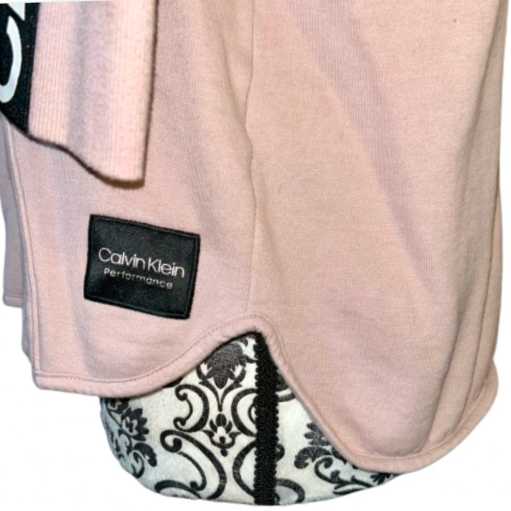 Calvin Klein Women’s Small Performance Light Mauve  Zip-Up Drop Shoulder Hoodie - Picture 8 of 16